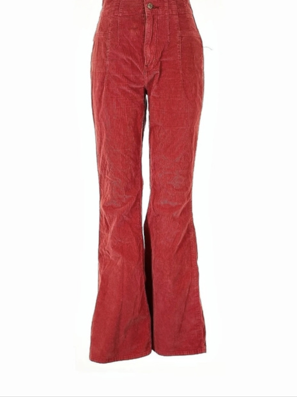We The Free Orange Corduroy Flare Pants Waist 30 Like New